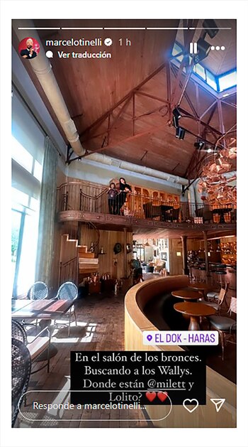 Milett acompañó a Marcelo Tinelli