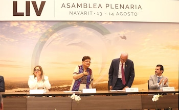 Ernestina Godoy hizo un llamado de unidad a los fiscales de las 32 entidades durante la Asamblea Plenaria de la CNPJ en Nayarit. Cortesía: FGR