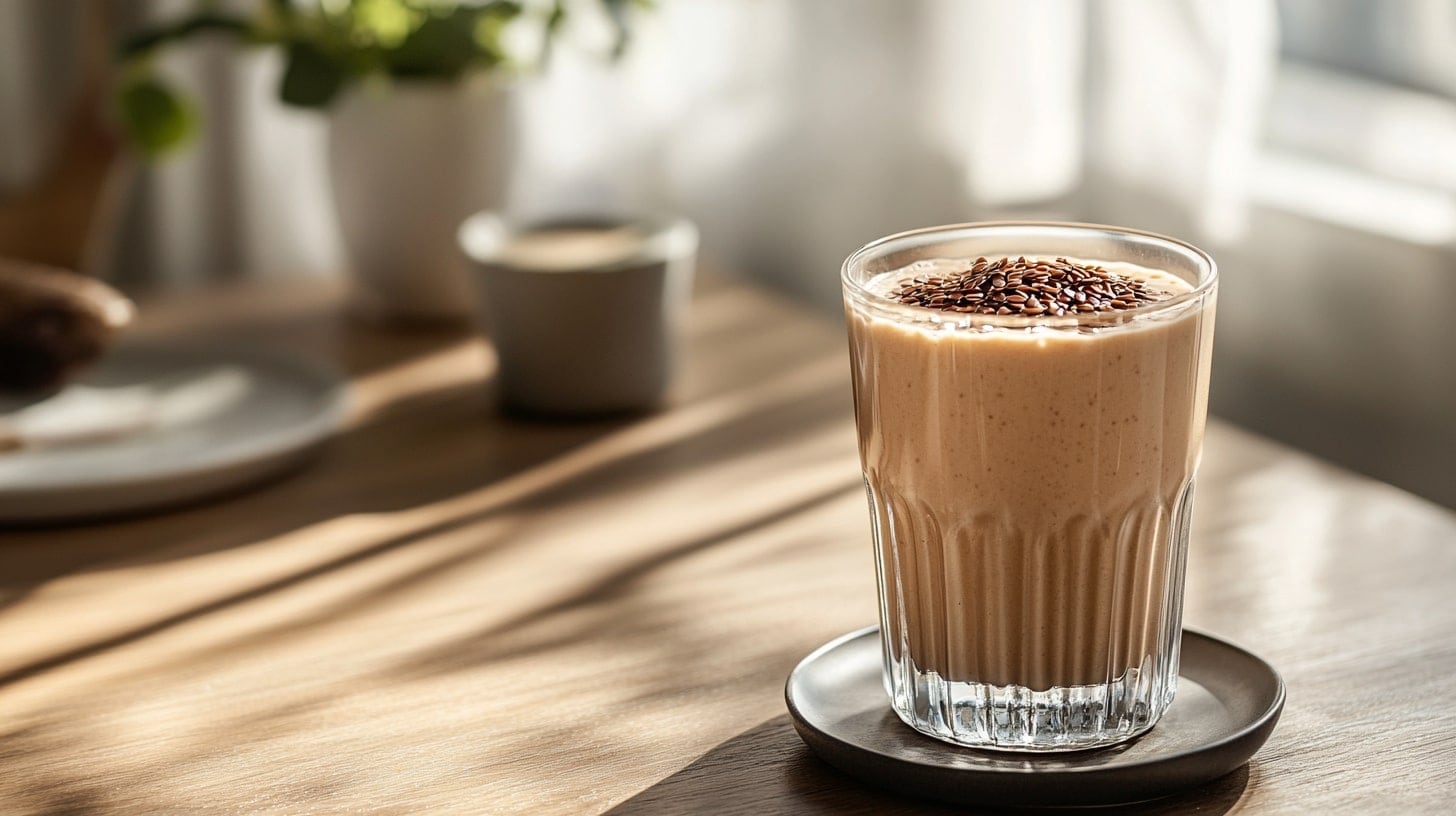 Licuado de linaza, una bebida rica en fibra y omega 3, ideal para mejorar la digestión y la salud diaria. - (Imagen Ilustrativa Infobae)