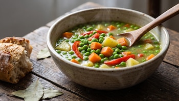 Receta de guiso de arvejas saludable, rápida y fácil