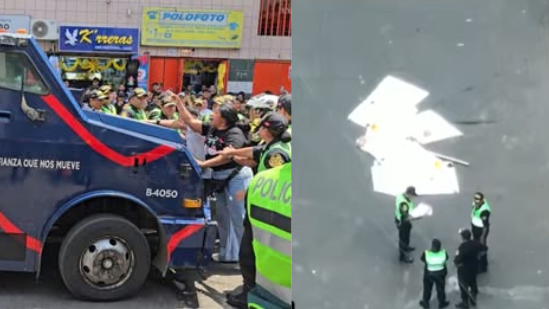Menor de edad falleció en plena vía pública tras ser embestido por un camión blindado en el emporio comercial de Gamarra, en La Victoria, durante la tarde del 31 de diciembre. Foto: Composición Infobae Perú
