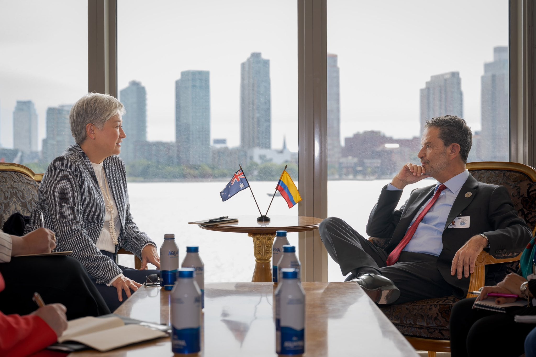 Los cancilleres de Colombia y Australia, Omar Bula y Penny Wong, respectivamente, se reunieron en Nueva York - crédito Cancillería