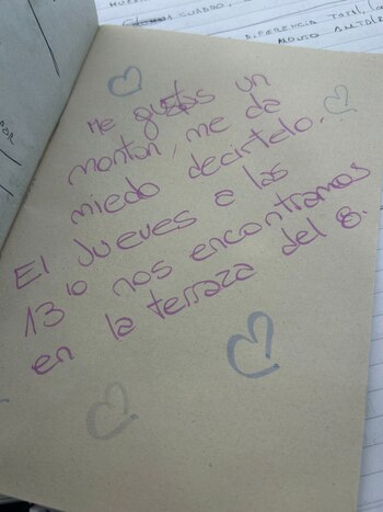 Una nota manuscrita en el