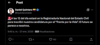 El exalcalde de Medellín confirmó