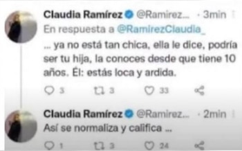 Claudia Ramírez supuestamente mencionó que