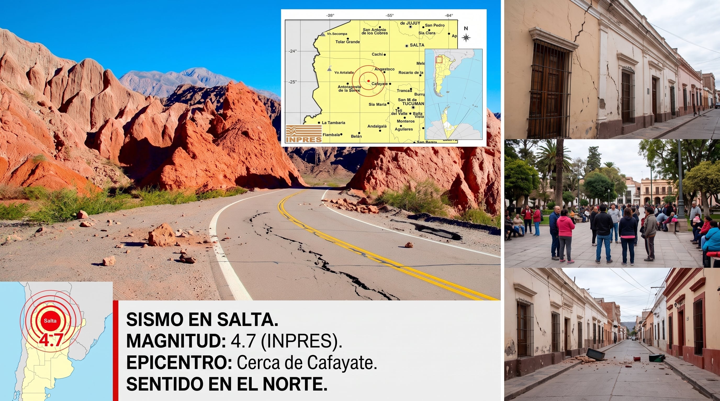 El sismo se sintió en Salta, Jujuy y Tucumán