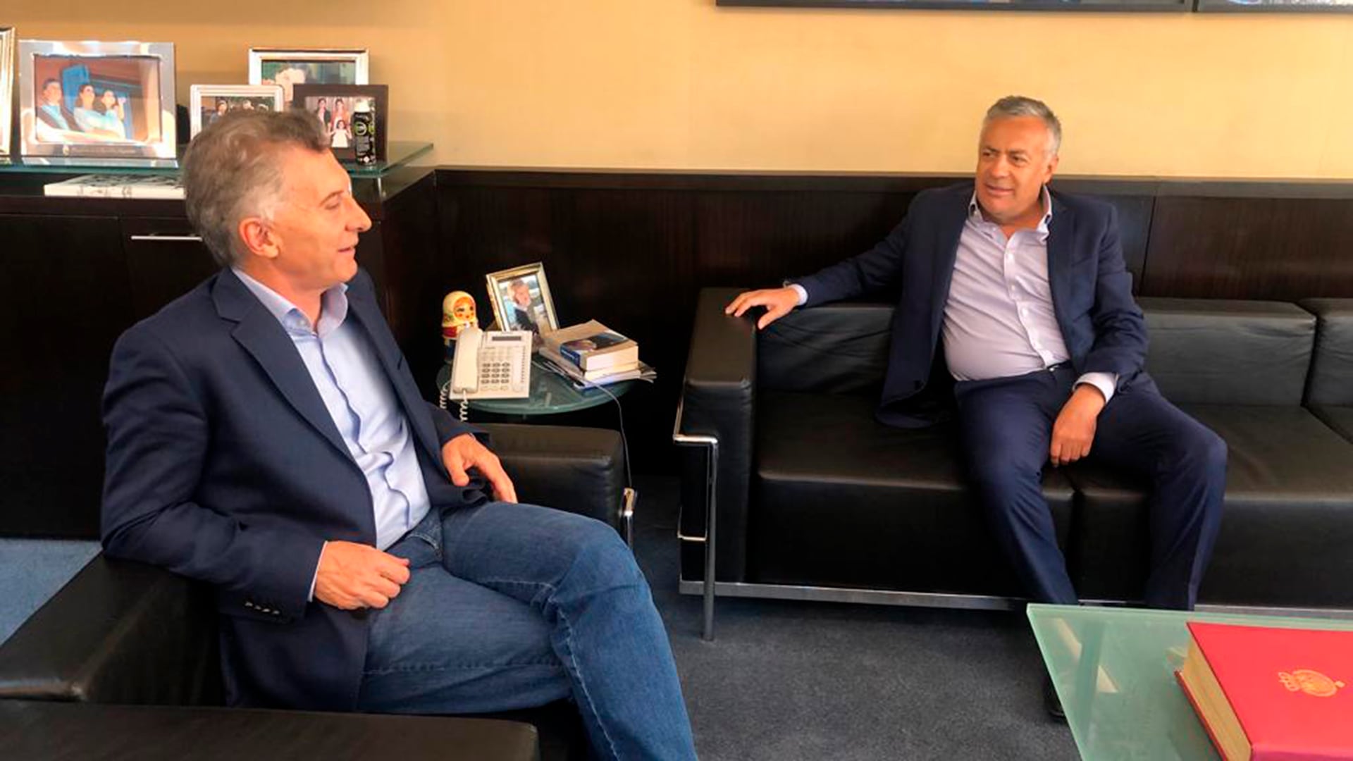 Mauricio Macri y Alfredo Cornejo en una foto de archivo