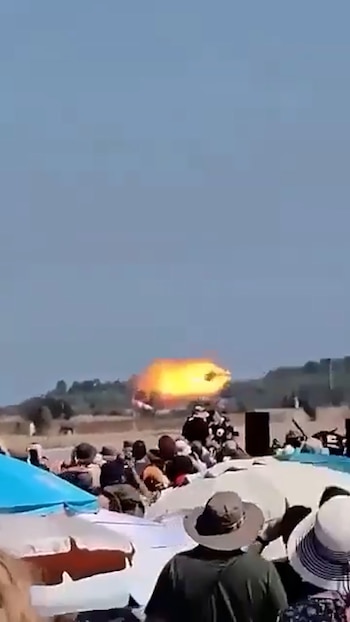 Se estrelló un avión de combate en Grecia capturas