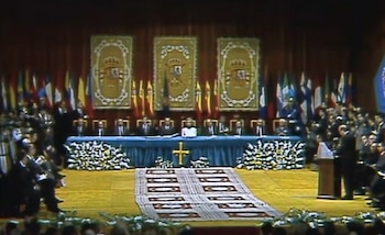 Ceremonia de entrega de los Premios Príncipe de Asturias 1987. (Fundación Princesa de Asturias)
