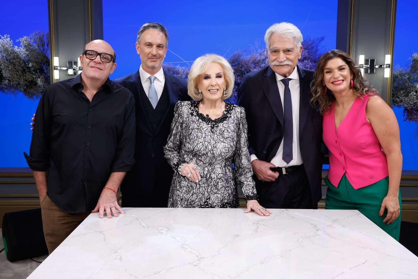 Mirtha junto a sus invitados en la noche del sábado