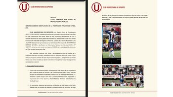 Denuncia de Universitario contra Sabbag