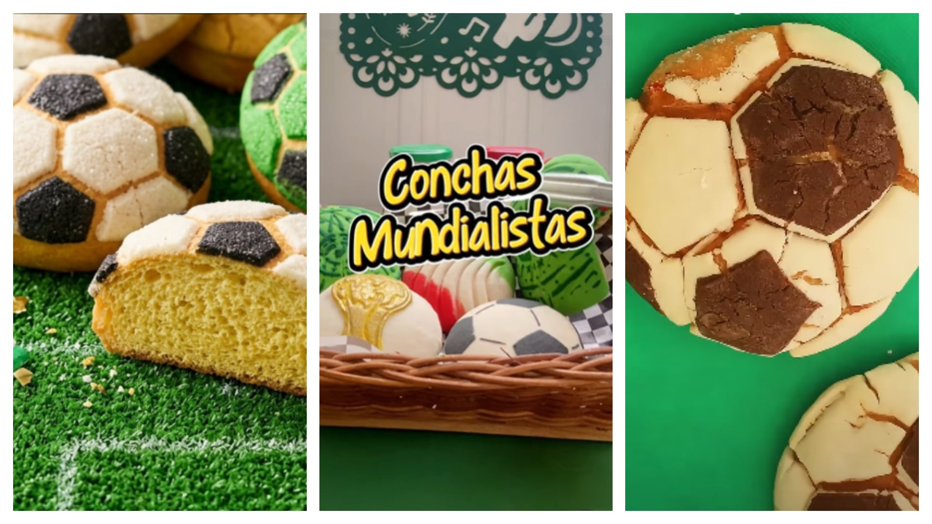 Varias panaderías en la Ciudad de México, Jalisco, Monterrey y Tabasco han creado deliciosos diseños de conchas en forma de balón para celebrar que México es sede del Mundial de futbol 2026