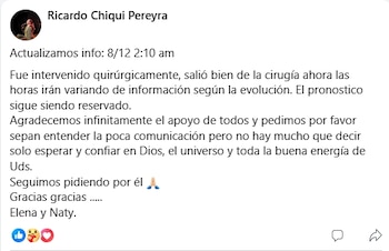 El último comunicado hasta el