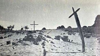 Una cruz señala el lugar