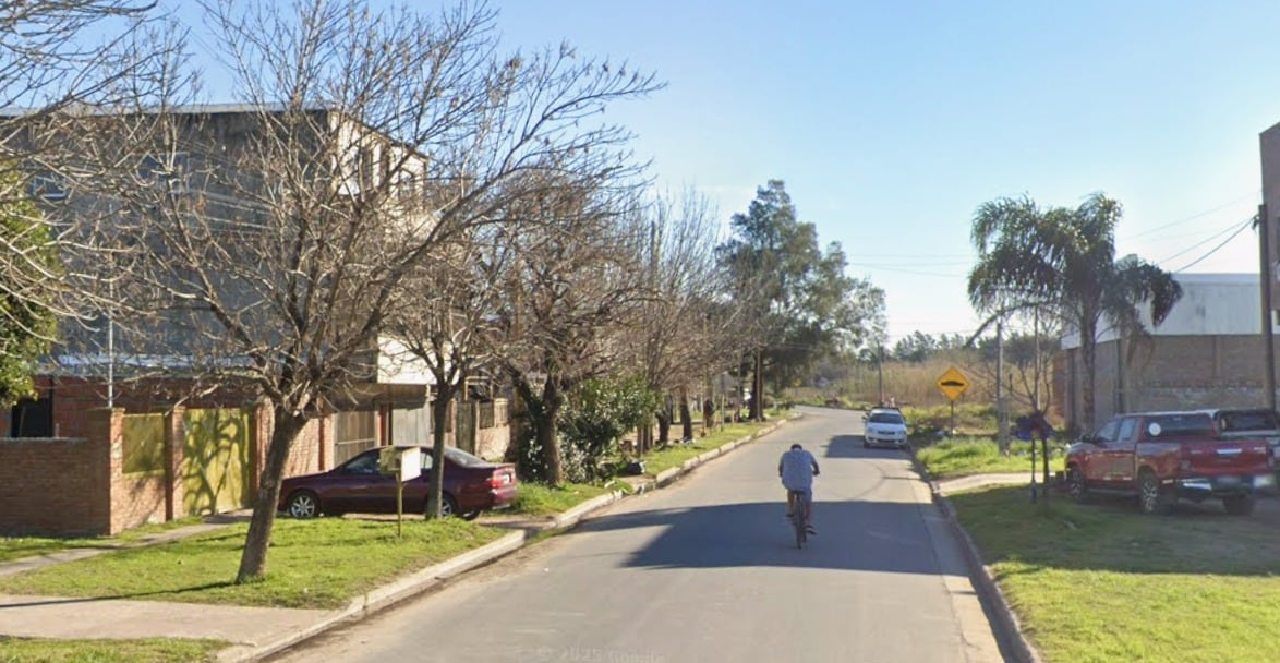 La cuadra donde ocurrió el robo en Pérez