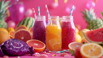 Consumir jugos naturales en grandes