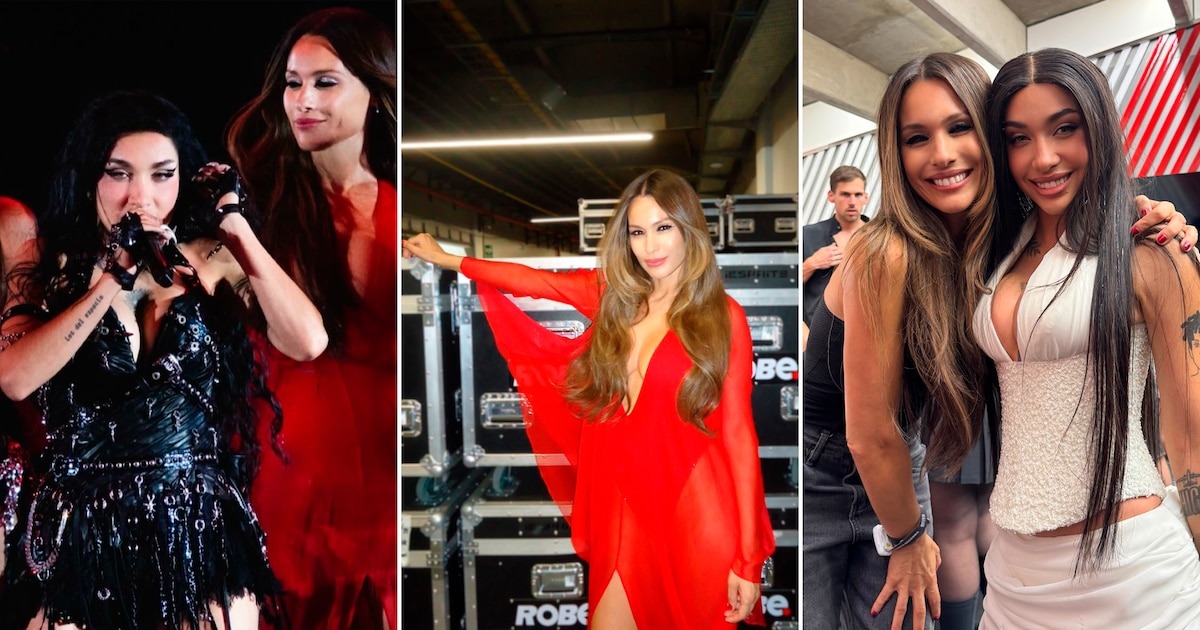 Pampita deslumbra en el backstage del show de María Becerra en el Monumental