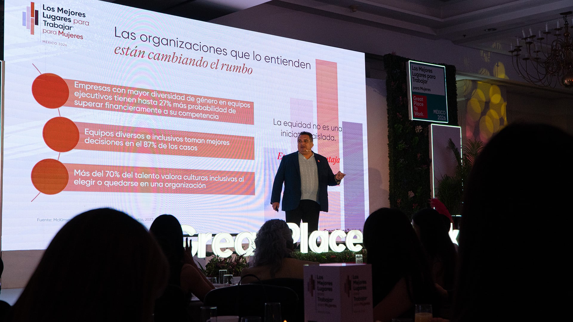 Se realizó la última edición de Great Place To Work en la CDMX en donde se entregaron decenas de galardones a empresas comprometidas en ser los mejores lugares para las mujeres para trabajar. (Jenifer Nava/Infobae)