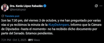 Kenia López Rabadán informa sobre