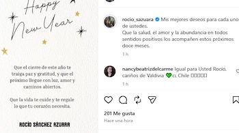 La conductora mandó un mensaje