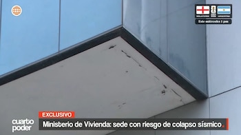 Cuarto Poder revela peligro en sede del Ministerio de Vivienda: inmueble adquirido al Banco de la Nación enfrenta emergencia estructural. Captura: américa TV.