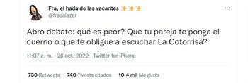 El tuit del influencer generó