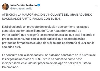 El exministro de agricultura advirtió