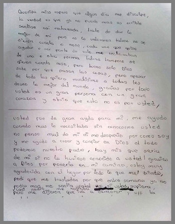 Una de las cartas que