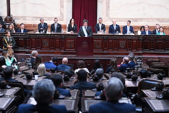 Javier Milei cuando presentó el