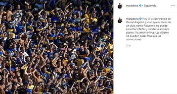 El posteo de Maradona contra