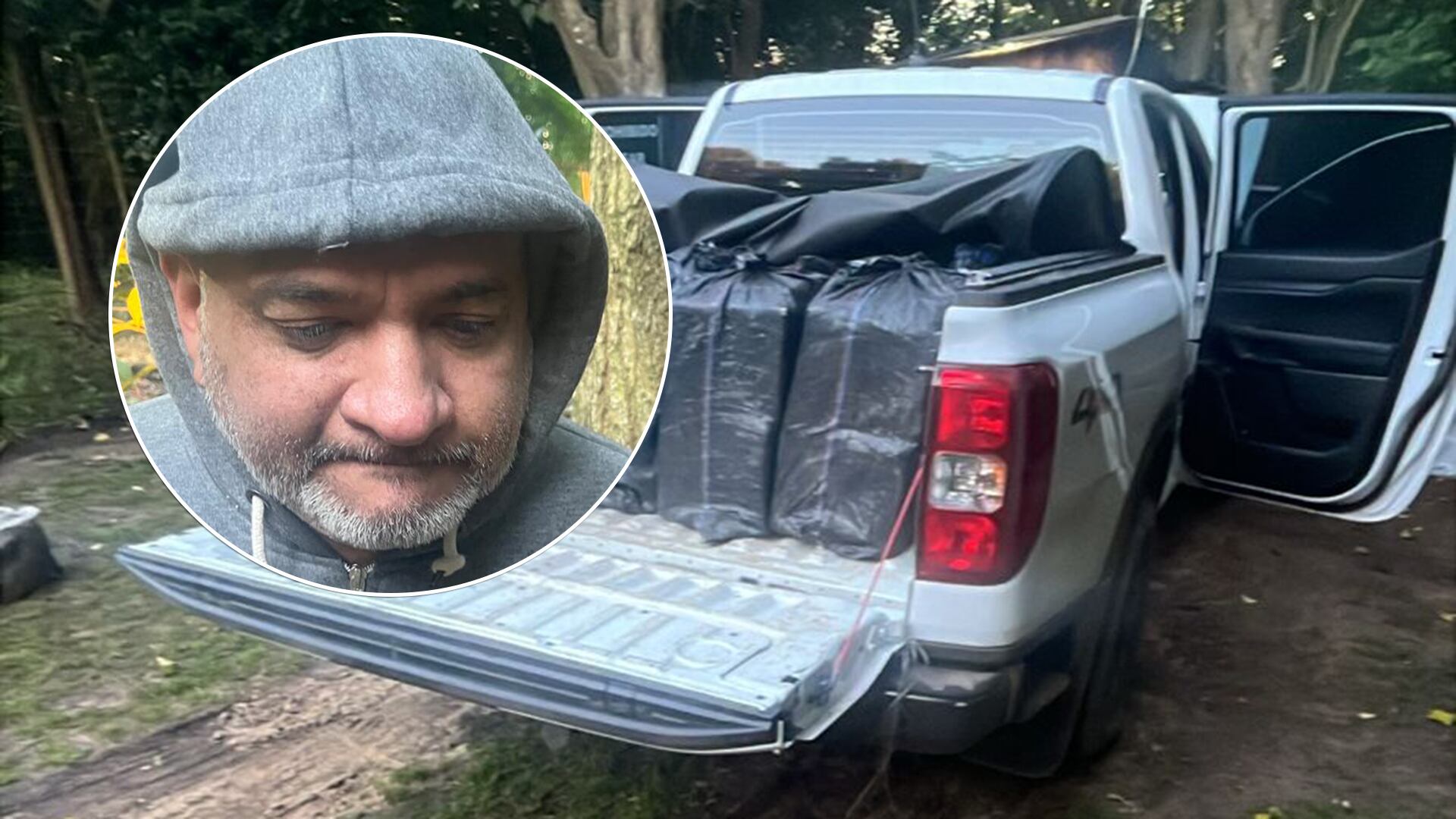 Brian Bilbao fue detenido cuando circulaba en una camioneta con casi una tonelada de droga