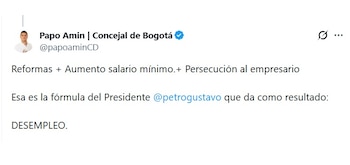 Humberto Amin, concejal de Bogotá,