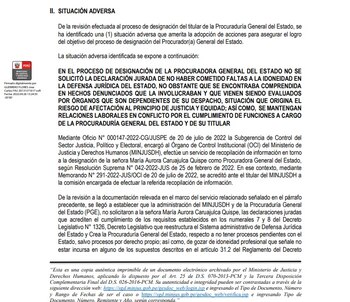 Informe de la Contraloría sobre