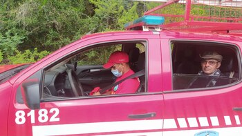 Tras el rescate el turista