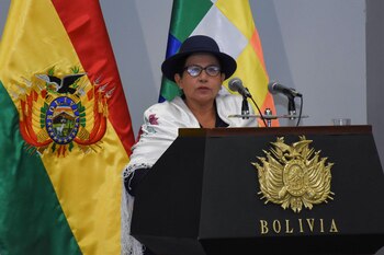 La canciller de Bolivia, Celinda