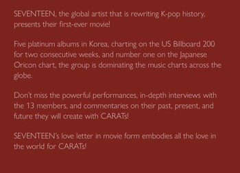 'Seventeen Power of Love: The Movie' se estrenará el 20 de abril