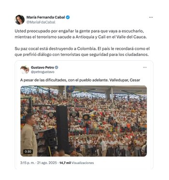 Con este mensaje, la senadora