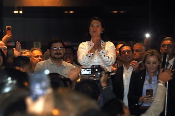 La lideresa del fujimorismo afirmó nuevamente que respetará los resultados de la segunda vuelta sea cual sea. EFE/ Paul Vallejos