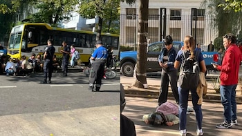 Una moto perdió el control y atropelló a tres personas en el centro de La Plata
