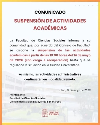 Comunicado de la Facultad de Letras y Ciencias Humanas