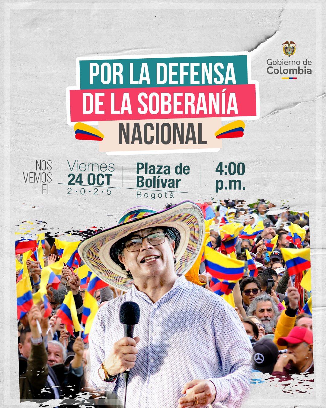 La plaza de Bolívar en Bogotá volverá a recibir una movilización convocada por el presidente - crédito Presidencia