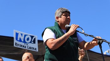 Pablo Moyano en una protesta