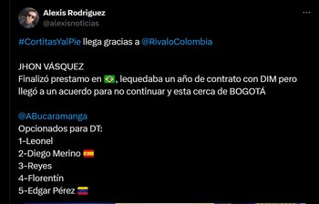 Merino candidato para dirigir a