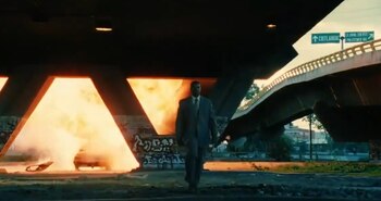 Hombre en llamas foto: Captura