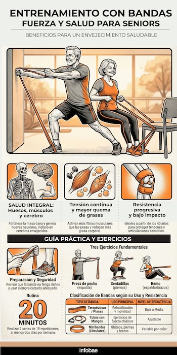 El uso regular de bandas elásticas reduce la debilidad ósea relacionada con la edad