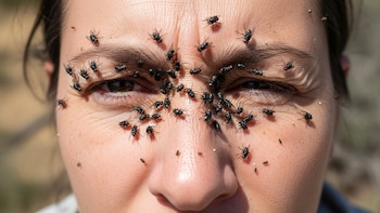 Plaga de moscas negras que pican en los ojos preocupa al sur de California