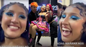 Milena Warthon y su reacción