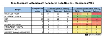 Simulación de la Cámara de Senadores de la Nación – Elecciones 2025