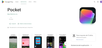 La app tiene un feed con gizmos creados por otros usuarios. (Meta / Pocket / Play Store)