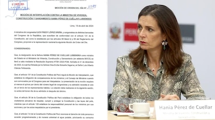 Congreso tramita nueva moción de censura contra la ministra de Vivienda, Hania Pérez de Cuéllar